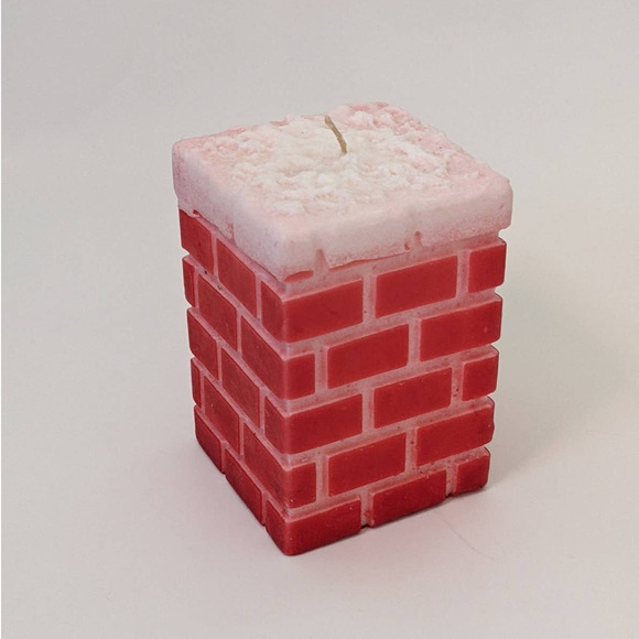 Vintage Mid-Century Christmas Candle, Chimneylite Red Brick Chimney, Kitschy 50s - Picture 8 of 10